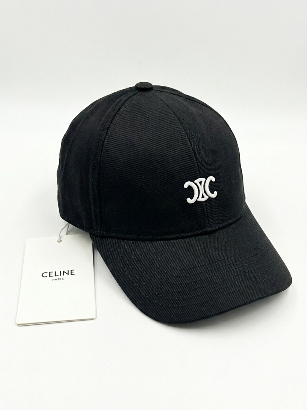 🔥NWT‼️✨CELINE✨ Authentic Black Triomphe Baseball Cap - Unisex / Women / Men